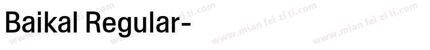 Baikal Regular字体转换